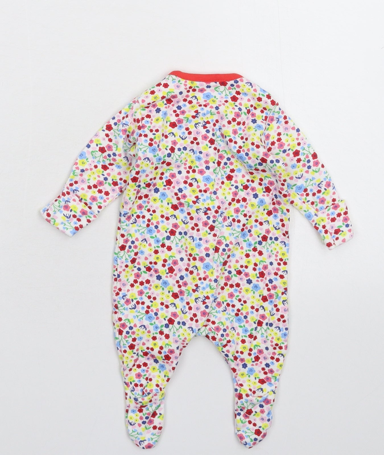 TU Baby White Floral  Babygrow One-Piece Size Newborn