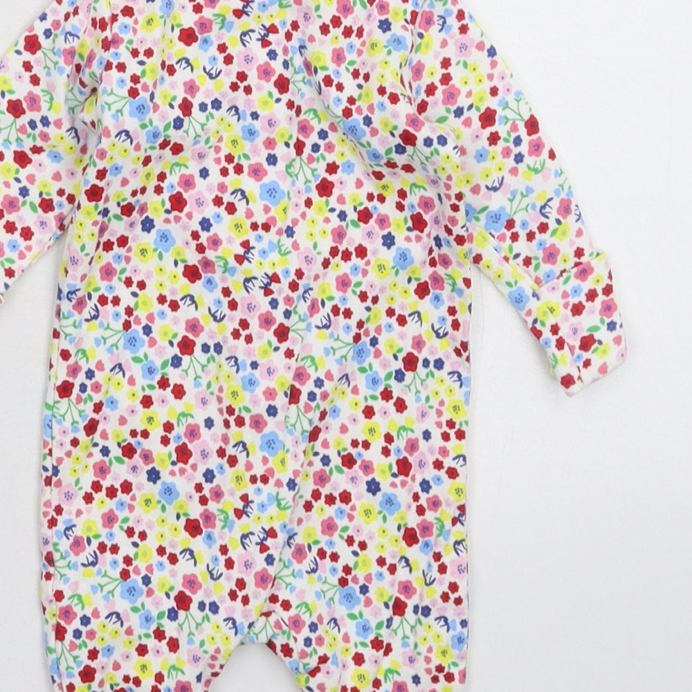TU Baby White Floral  Babygrow One-Piece Size Newborn