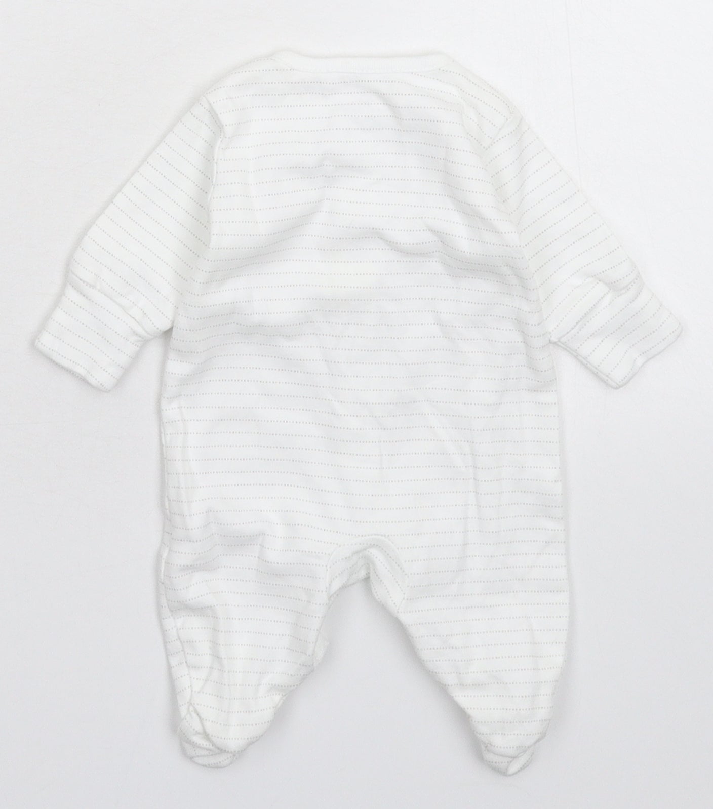 NEXT Baby White Striped  Babygrow One-Piece Size 0-3 Months