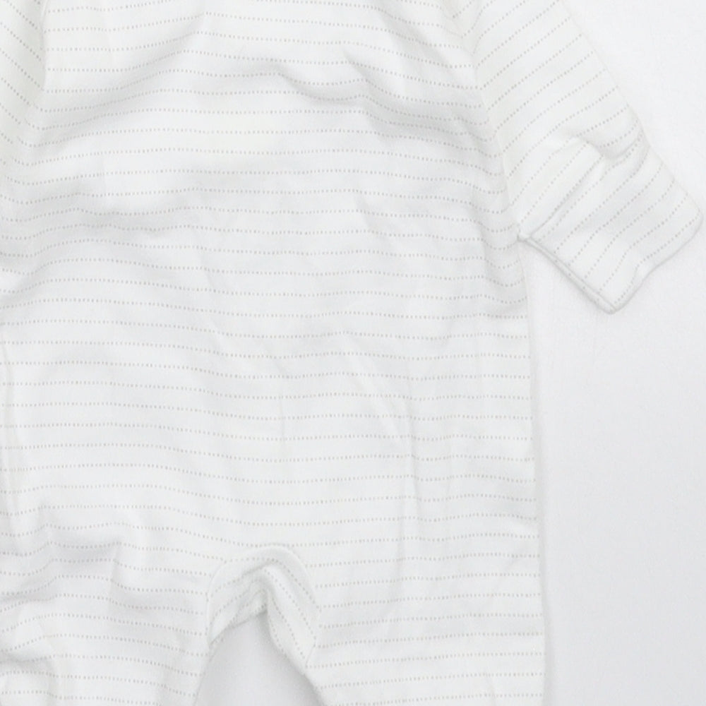 NEXT Baby White Striped  Babygrow One-Piece Size 0-3 Months