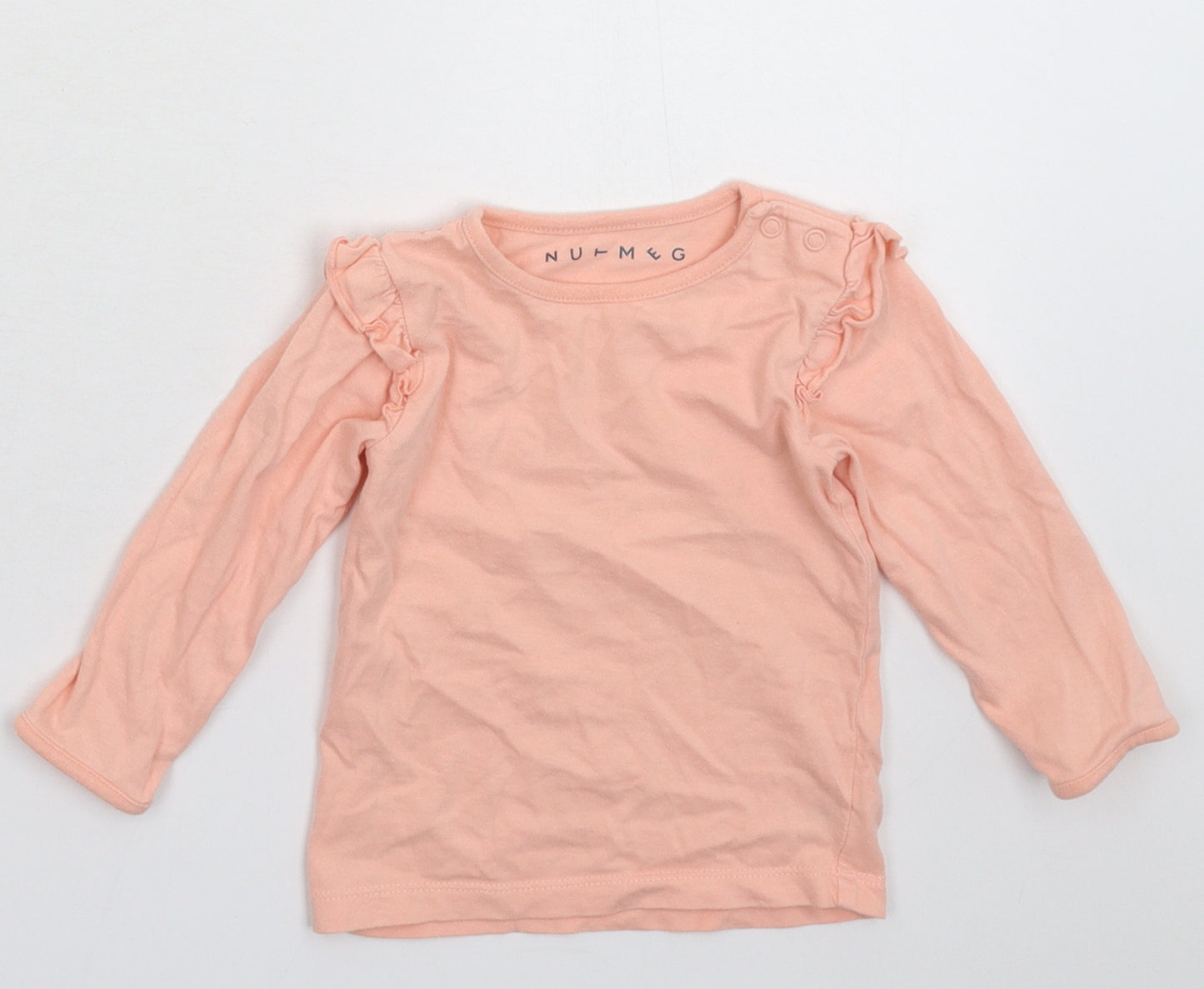 Nutmeg Girls Pink   Basic T-Shirt Size 9-12 Months