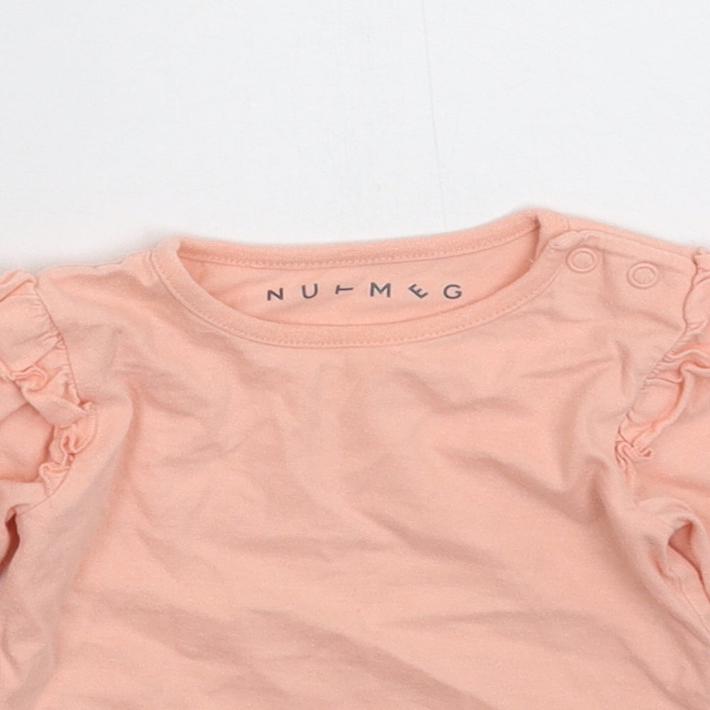 Nutmeg Girls Pink   Basic T-Shirt Size 9-12 Months