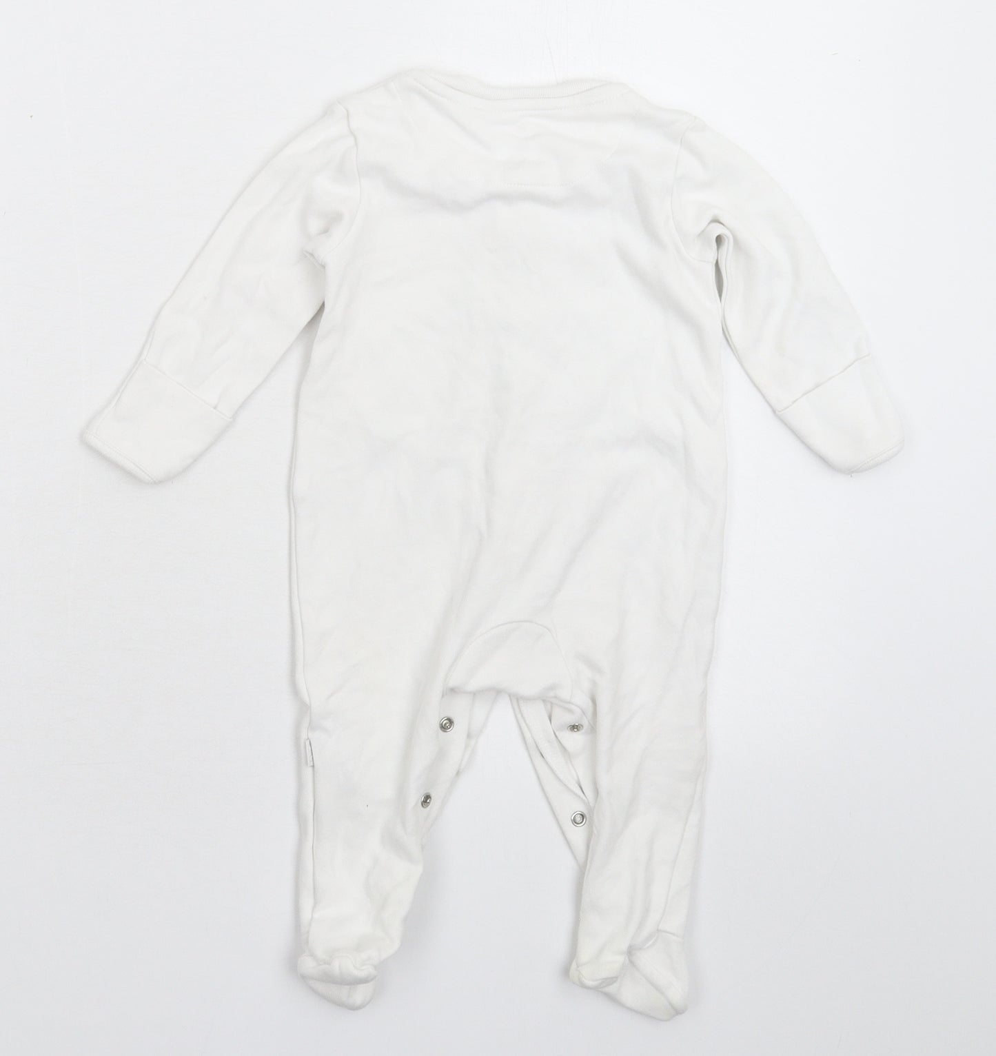 JoJo Maman Bébé Baby White   Babygrow One-Piece Size 6-9 Months