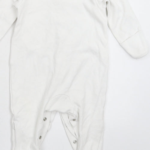 JoJo Maman Bébé Baby White   Babygrow One-Piece Size 6-9 Months