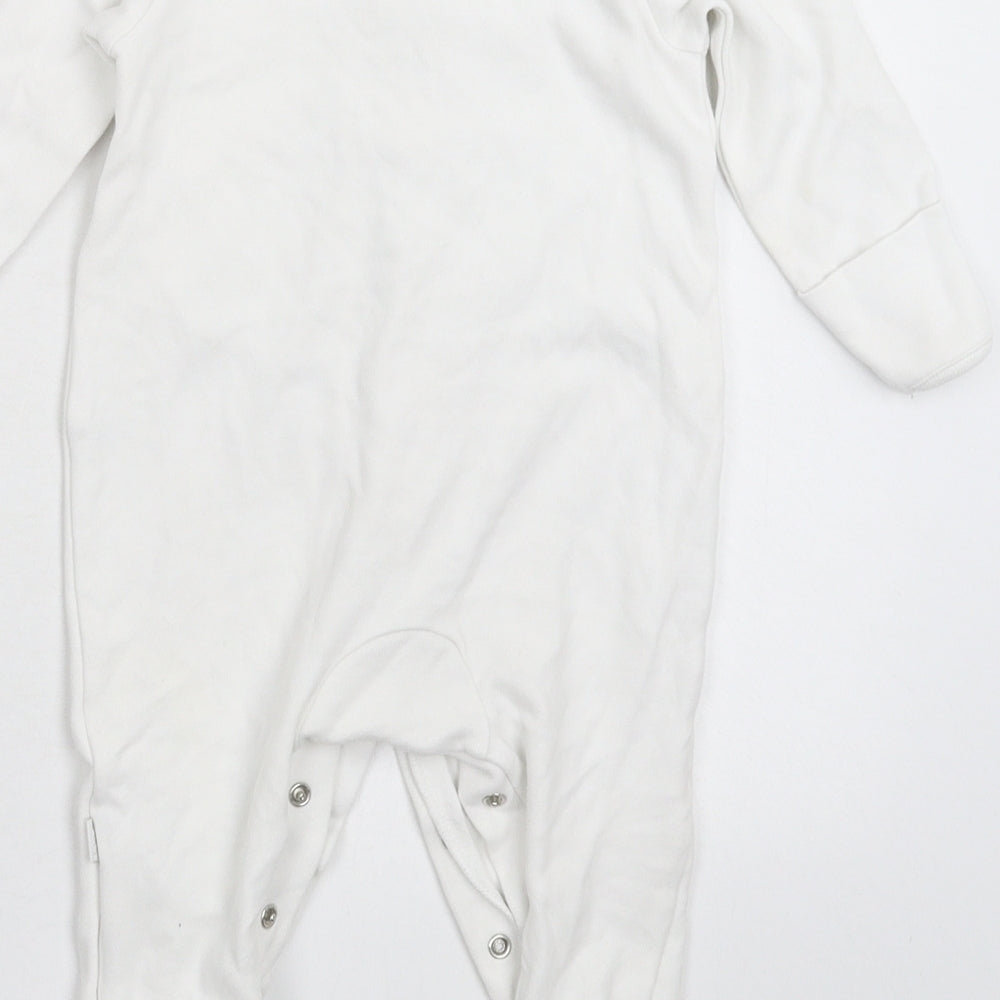 JoJo Maman Bébé Baby White   Babygrow One-Piece Size 6-9 Months