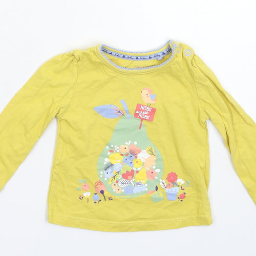 TU Girls Yellow   Basic T-Shirt Size 3-6 Months