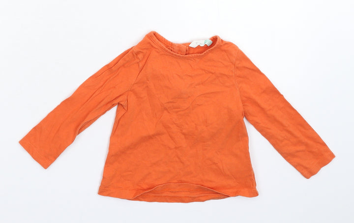 George Baby Orange Basic T-Shirt Size 6-9 Months