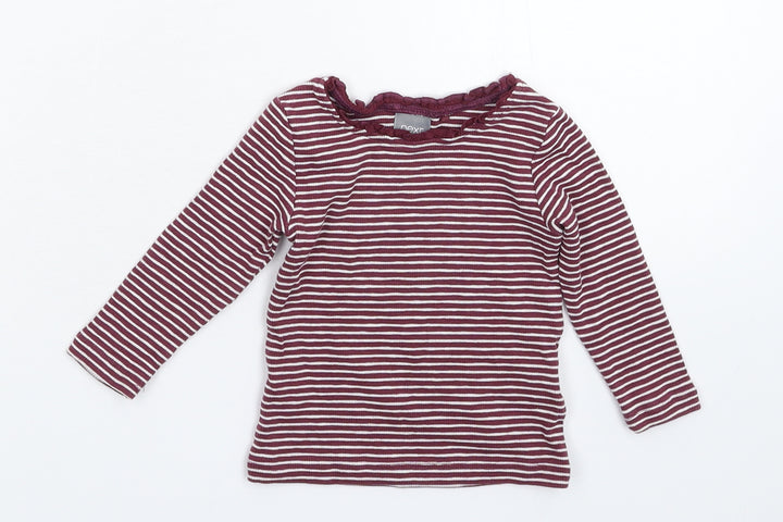 NEXT Baby Purple Striped  Basic T-Shirt Size 3-6 Months