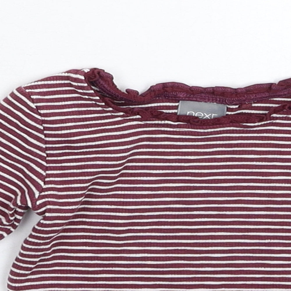 NEXT Baby Purple Striped  Basic T-Shirt Size 3-6 Months