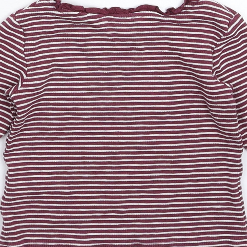 NEXT Baby Purple Striped  Basic T-Shirt Size 3-6 Months