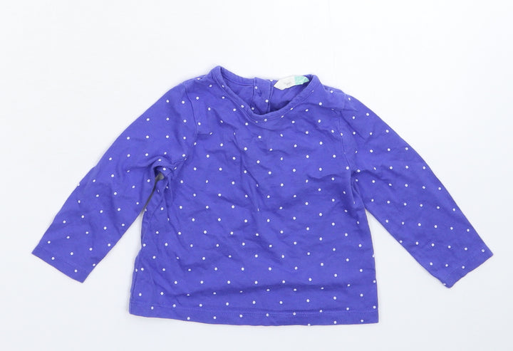 John Lewis Baby Blue Spotted  Basic T-Shirt Size 3-6 Months