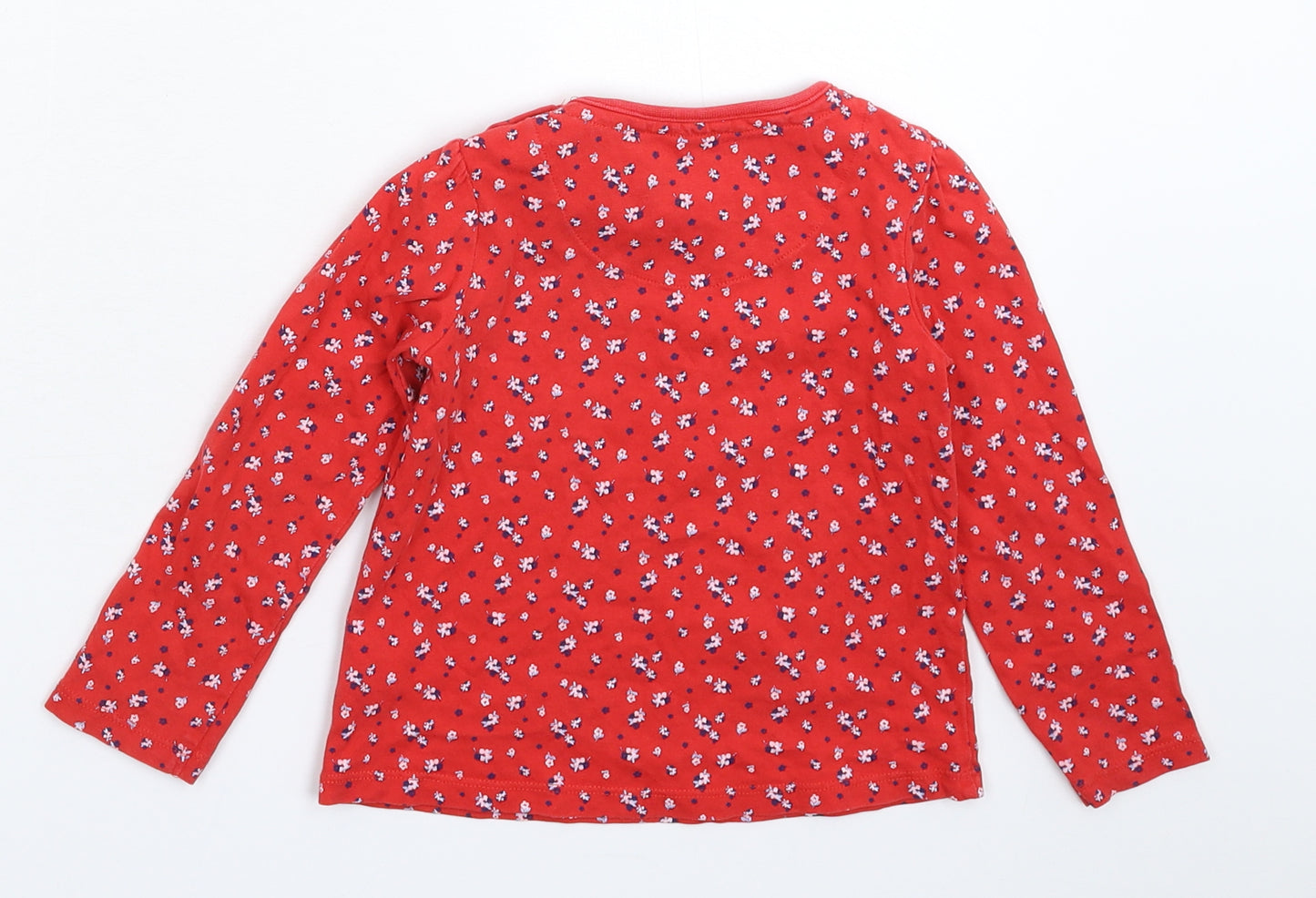 TU Girls Red Floral  Basic T-Shirt Size 18-24 Months