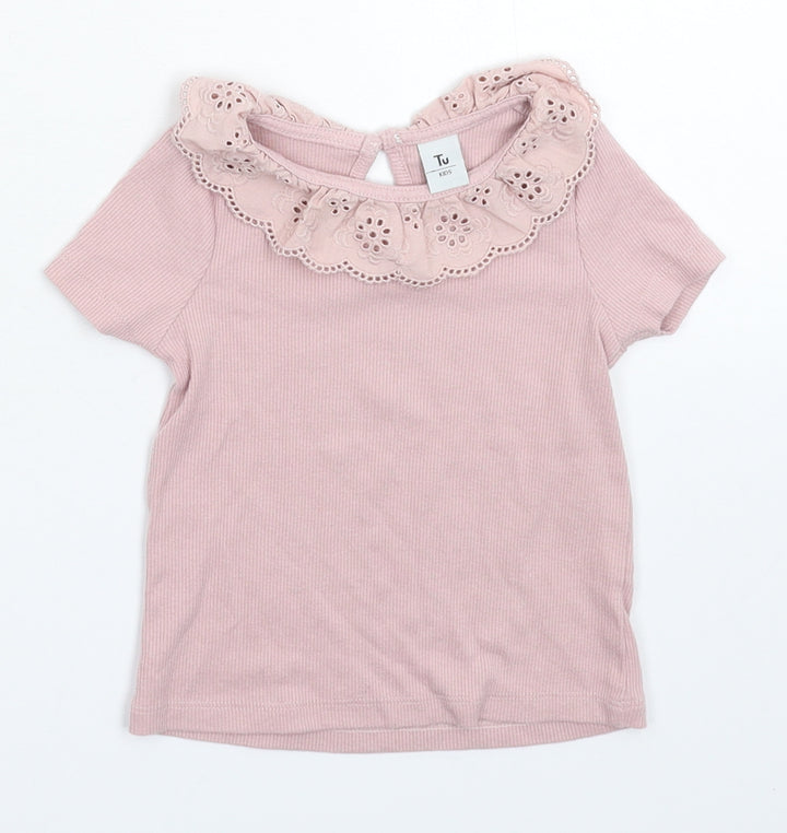 TU Baby Pink   Basic T-Shirt Size 18-24 Months