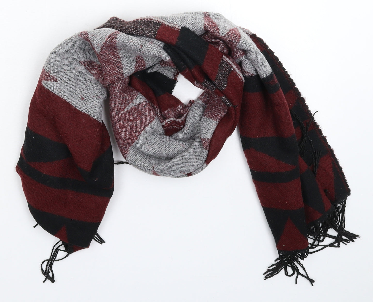Cedar Wood State Unisex Multicoloured Geometric Knit  Scarf