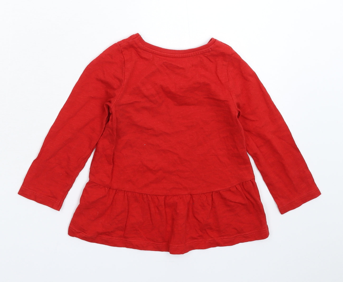 Nutmeg Girls Red   Basic T-Shirt Size 18-24 Months