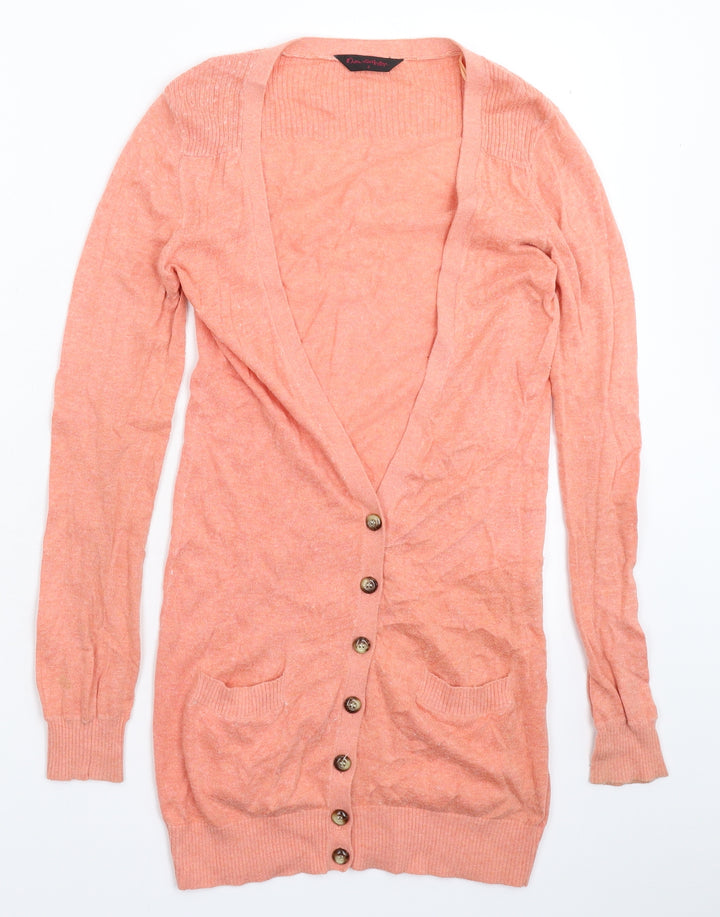 Miss Selfridge Womens Pink Knit Cardigan Jumper Size 8