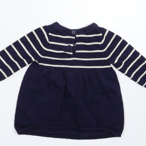 Gap Girls Blue Striped  Jumper Dress  Size 3-6 Months