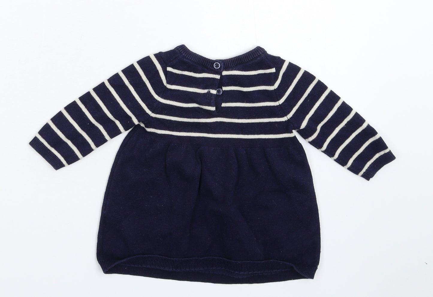 Gap Girls Blue Striped  Jumper Dress  Size 3-6 Months