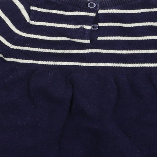 Gap Girls Blue Striped  Jumper Dress  Size 3-6 Months