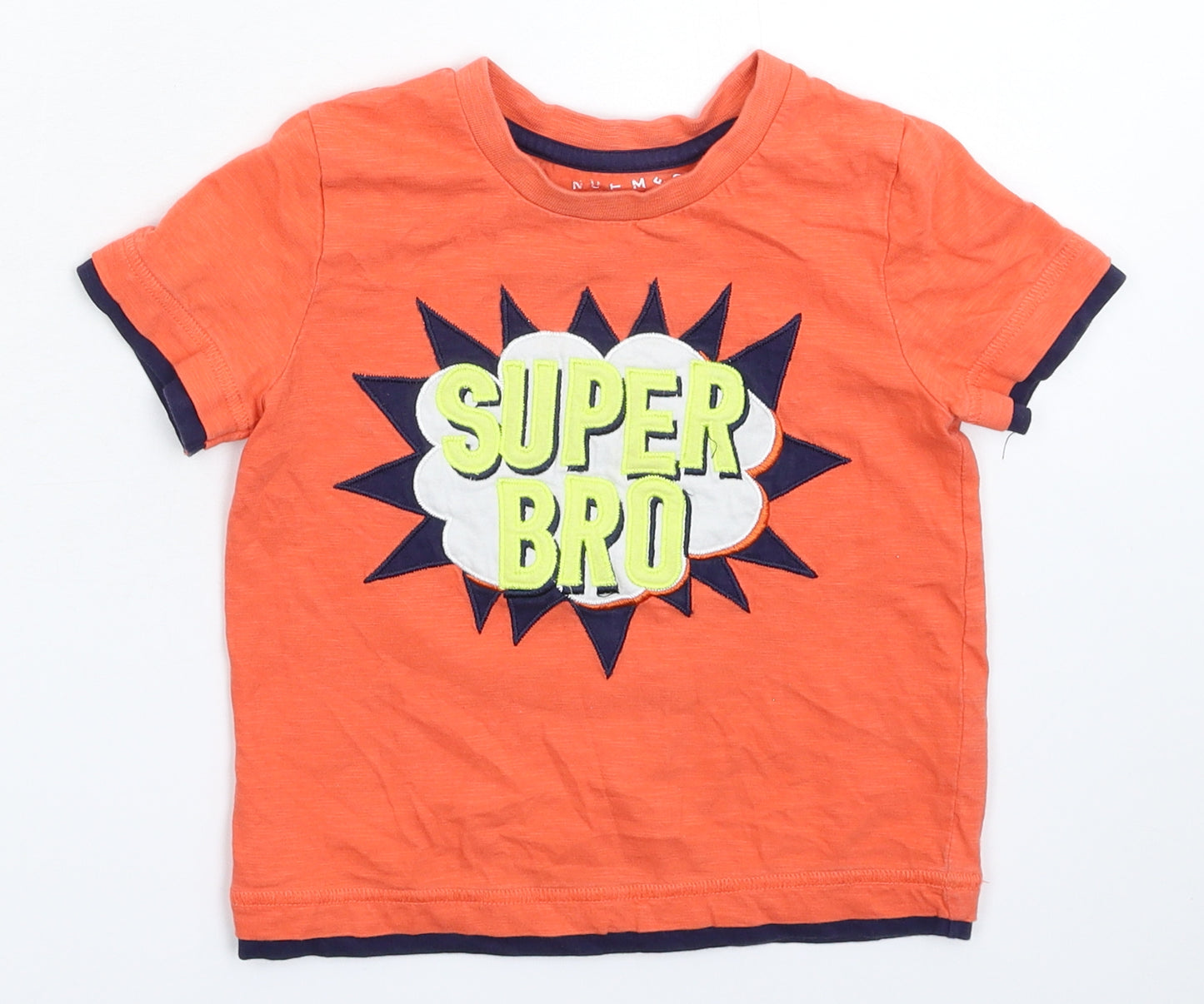 Nutmeg Boys Orange   Basic T-Shirt Size 2-3 Years