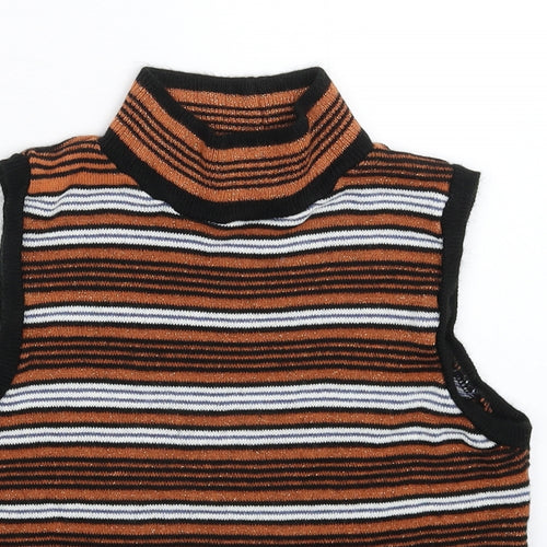 Knitty Womens Multicoloured Striped Knit Pullover Jumper Size 10