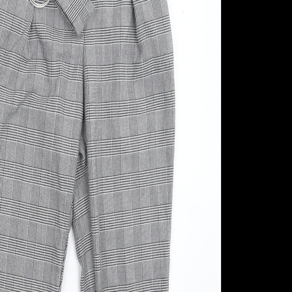 River Island Womens Grey Check  Trousers  Size 8 L26 in