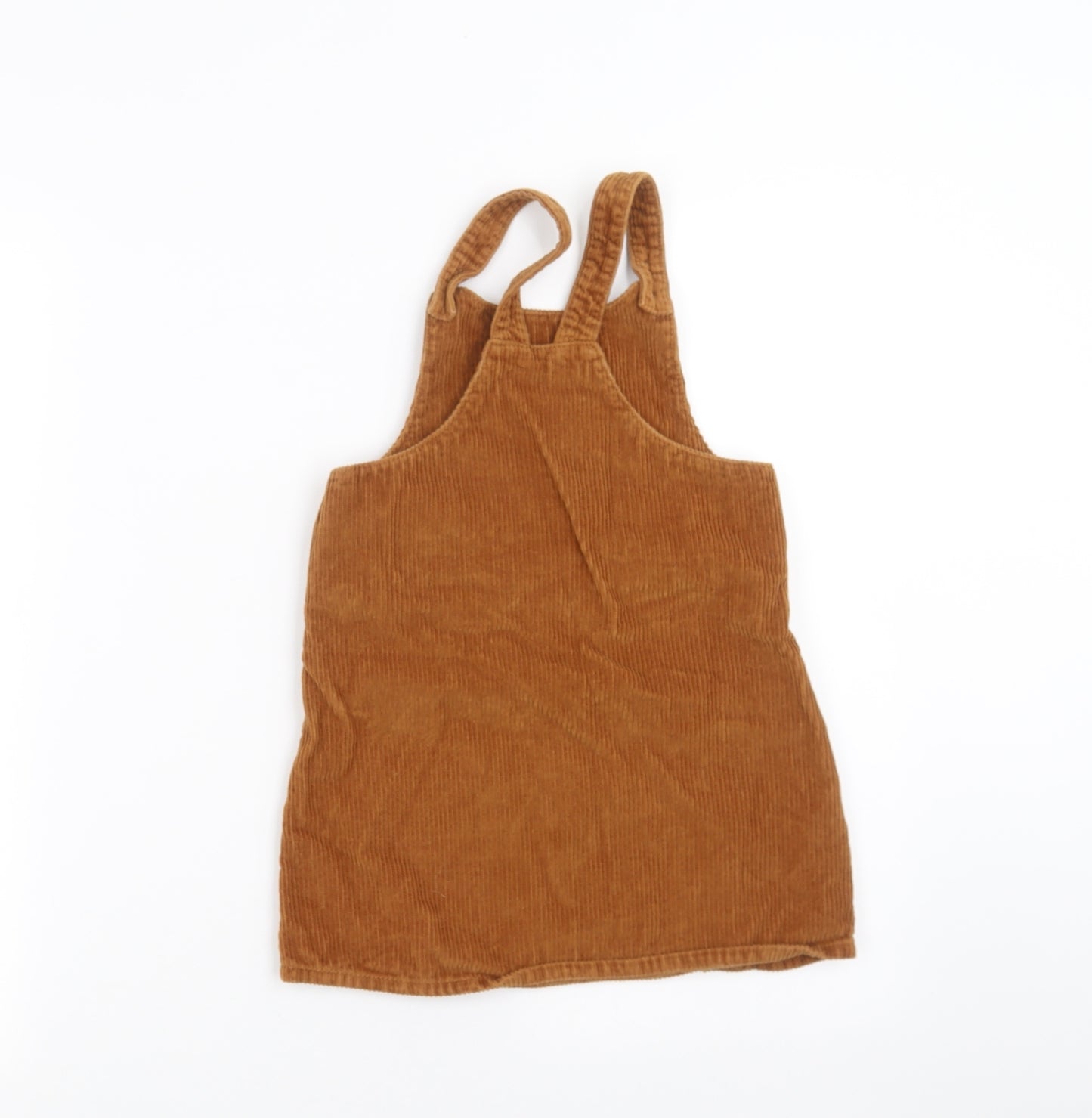 TU Girls Brown  Corduroy Pinafore/Dungaree Dress  Size 4-5 Years  - reindeer