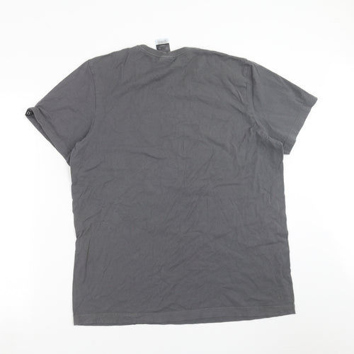 adidas Mens Grey    T-Shirt Size L