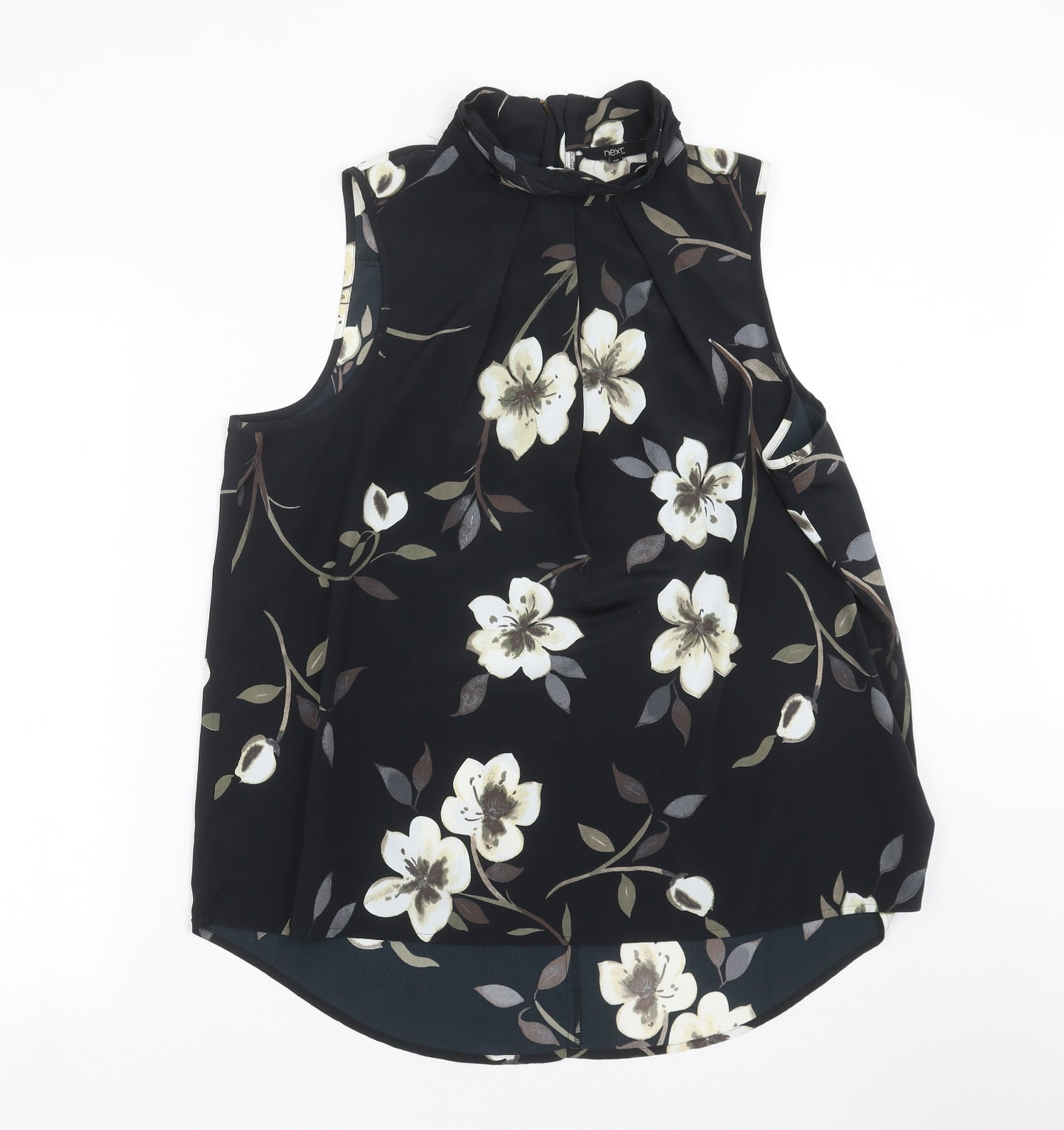 NEXT Womens Black Floral  Basic Blouse Size 20
