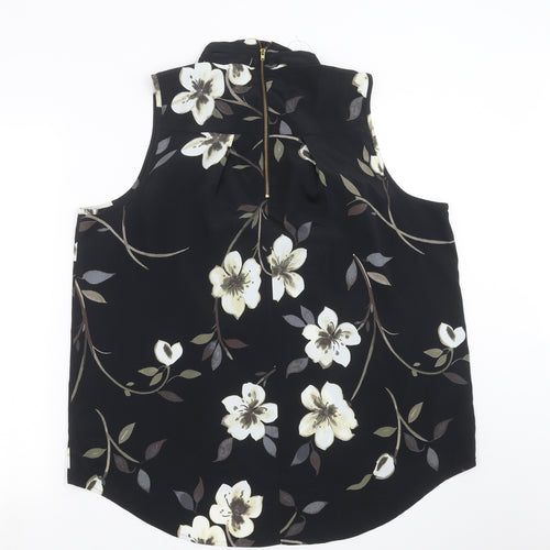 NEXT Womens Black Floral  Basic Blouse Size 20
