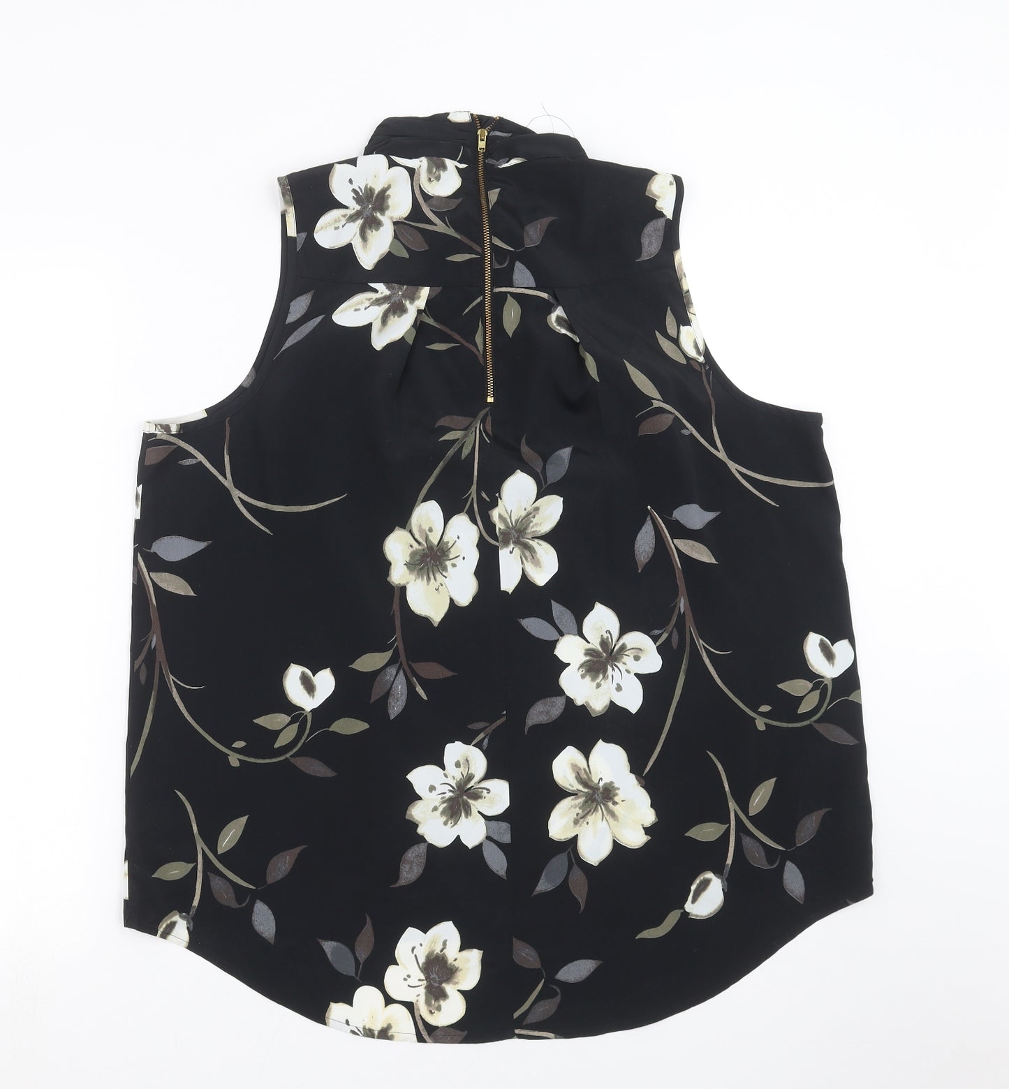 NEXT Womens Black Floral  Basic Blouse Size 20