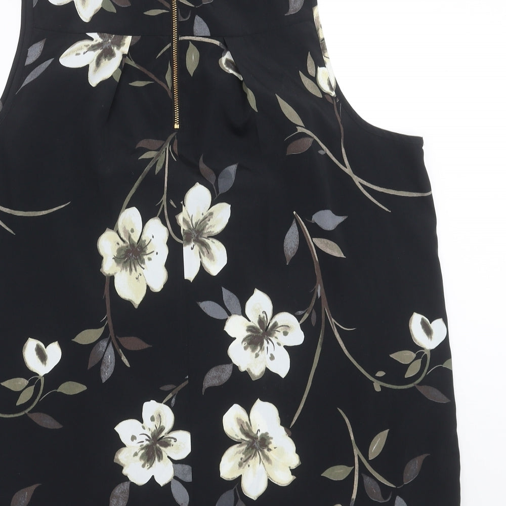 NEXT Womens Black Floral  Basic Blouse Size 20