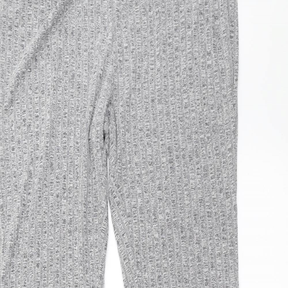 SheIn Womens Grey Striped  Trousers  Size L L33 in - flared