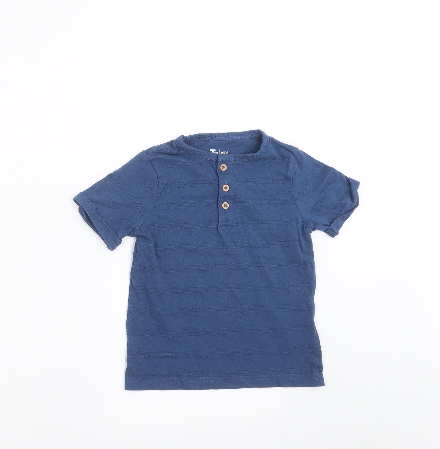 TU Boys Blue Striped  Basic T-Shirt Size 18-24 Months