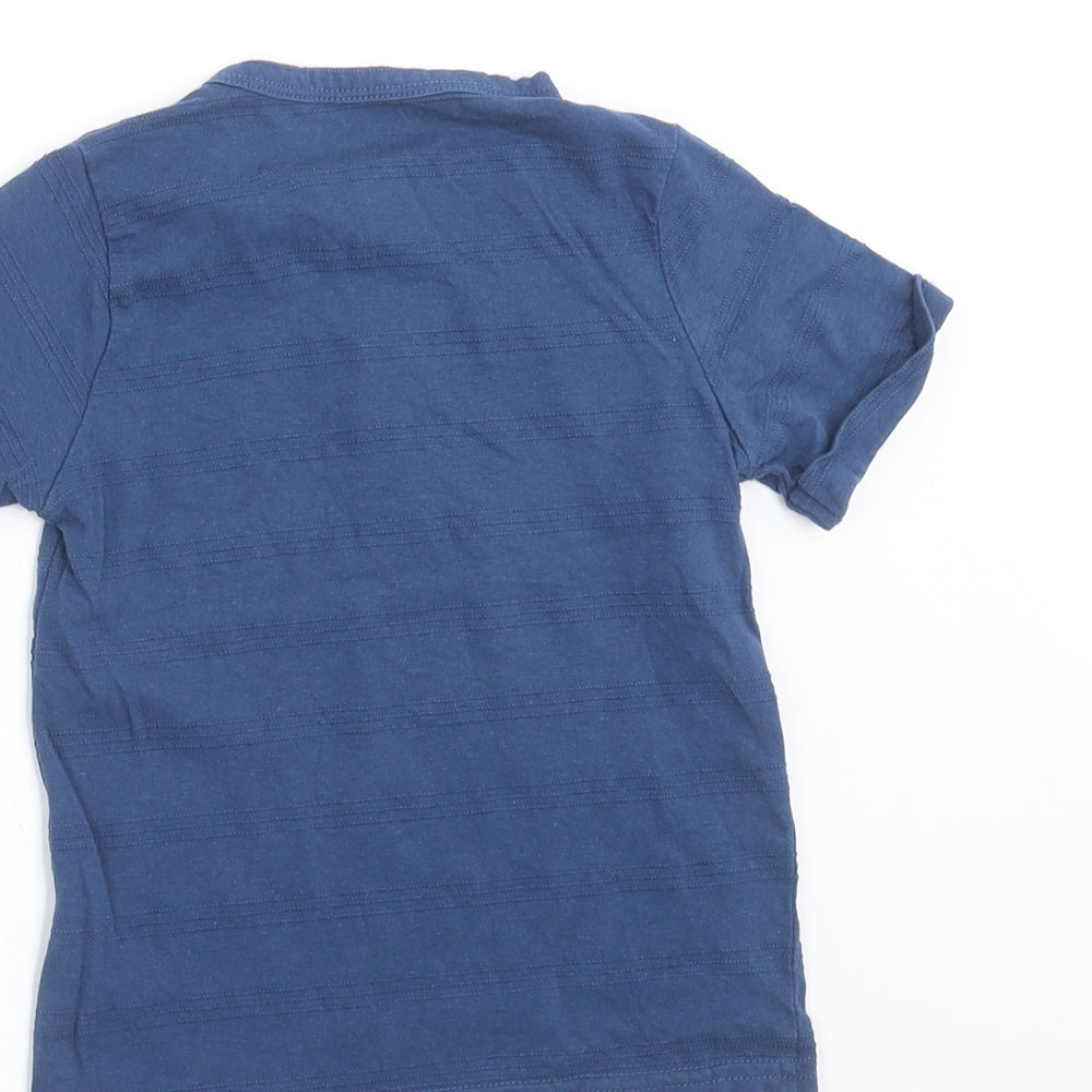 TU Boys Blue Striped  Basic T-Shirt Size 18-24 Months