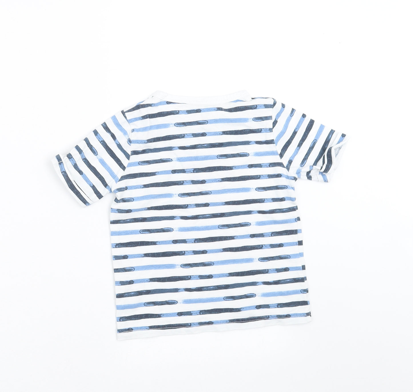TU Boys Blue Striped  Basic T-Shirt Size 18-24 Months