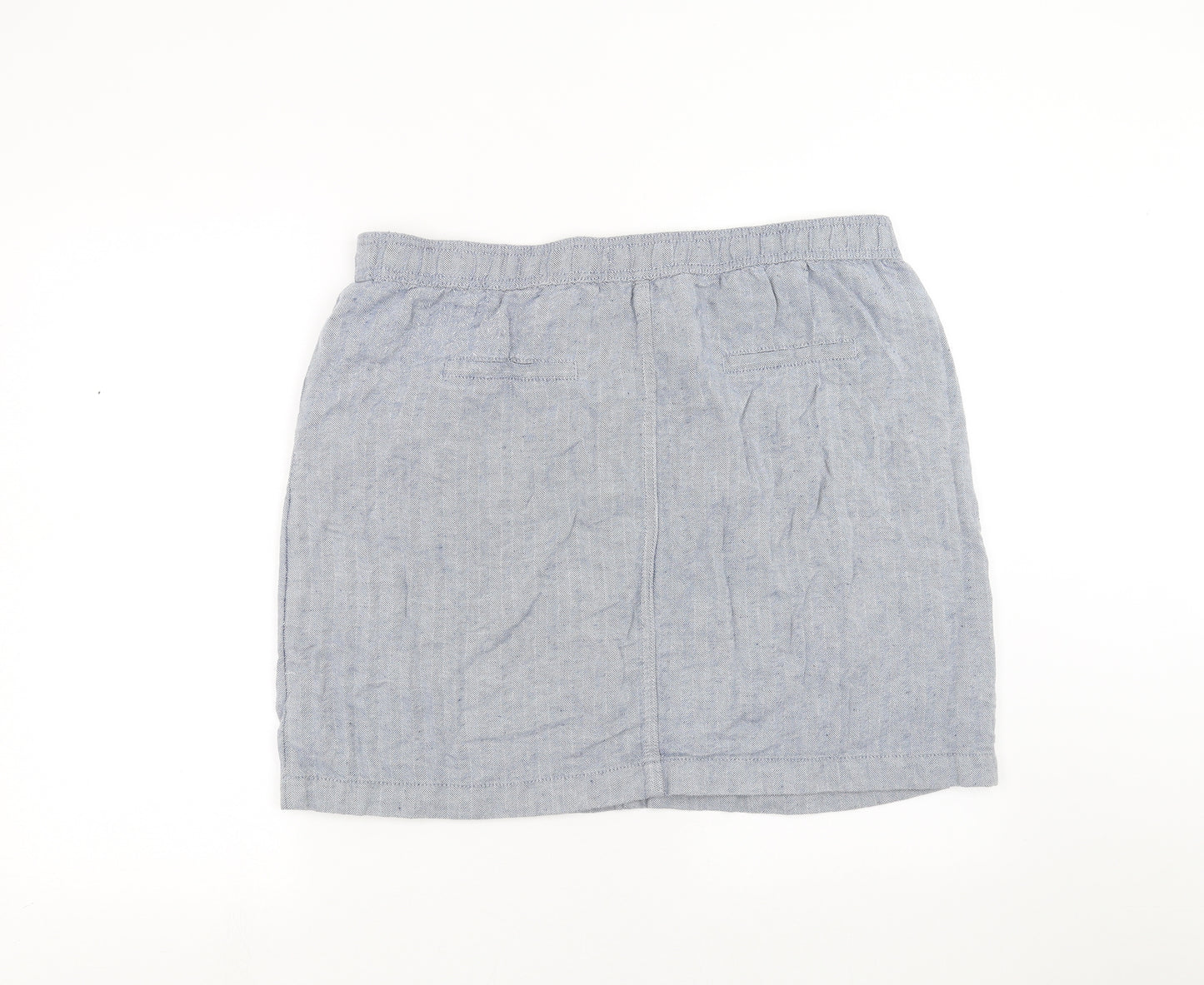 Marks and Spencer Womens Blue Herringbone  Mini Set Size 18