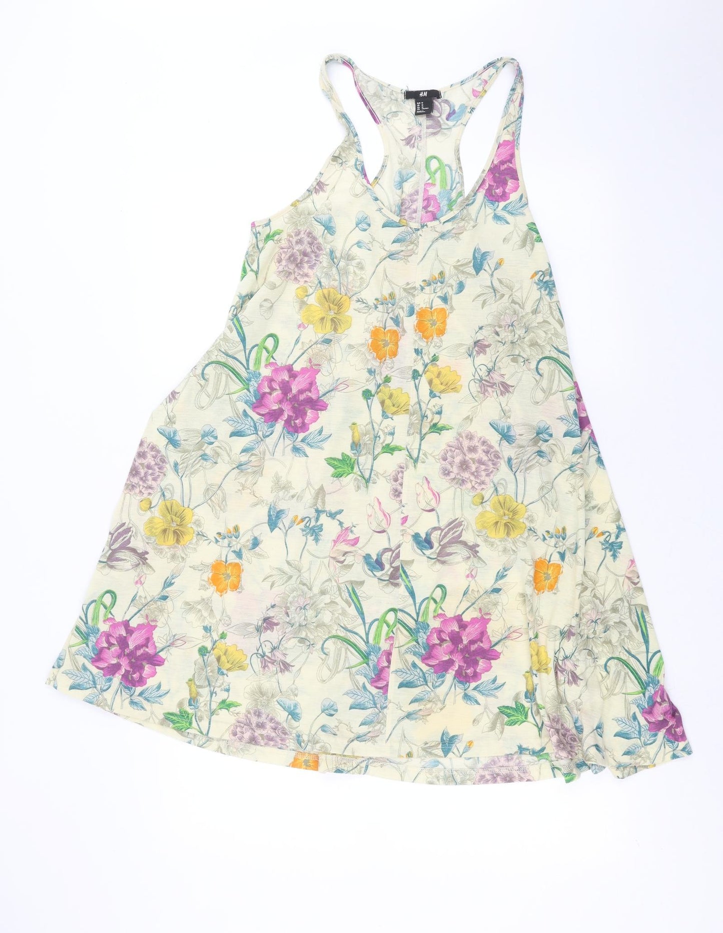 H&M Womens Yellow Floral  Trapeze & Swing  Size M