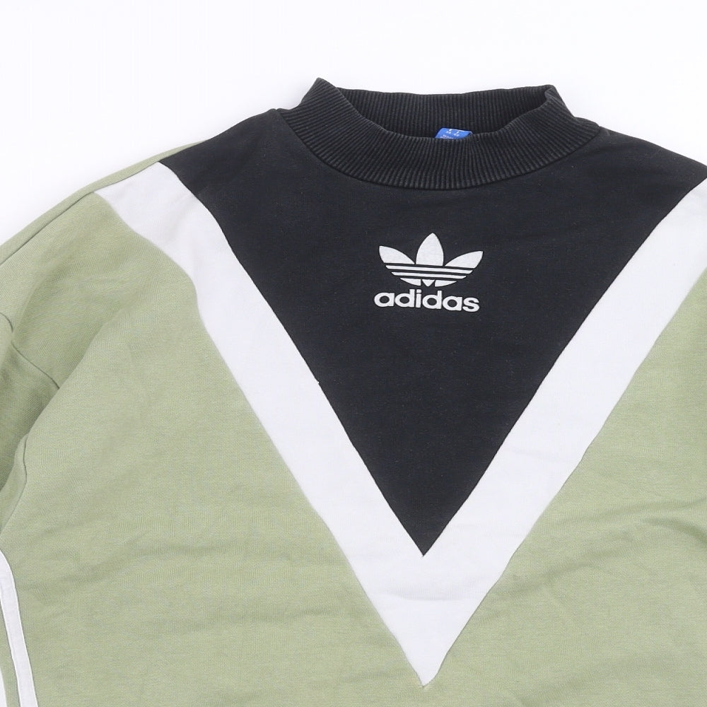 adidas Womens Green   Pullover Sweatshirt Size 8