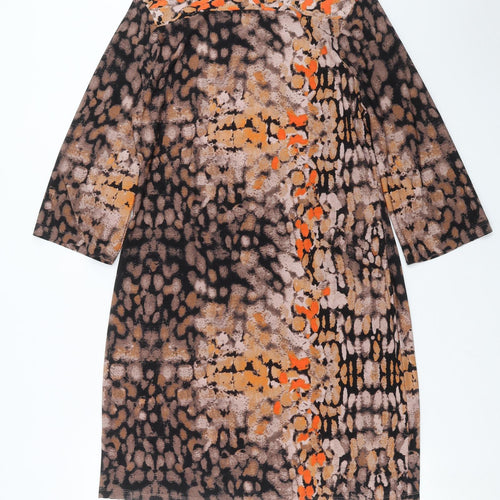 Beige Womens Black   Shift  Size 12  - Abstract Design