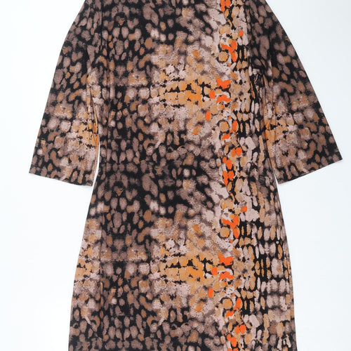 Beige Womens Black   Shift  Size 12  - Abstract Design