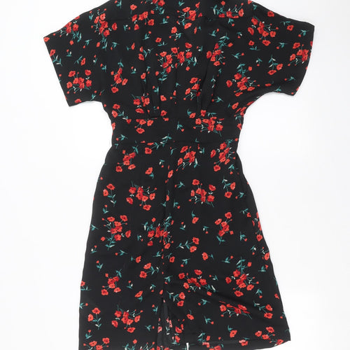 Brave Soul Womens Black Floral  Shift  Size XS