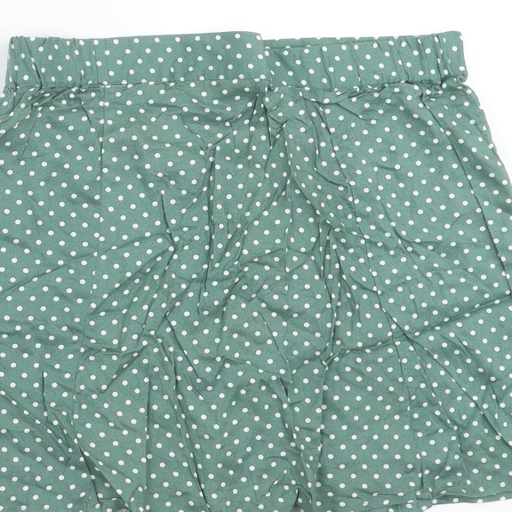 ASOS Womens Green Polka Dot  A-Line Skirt Size 10