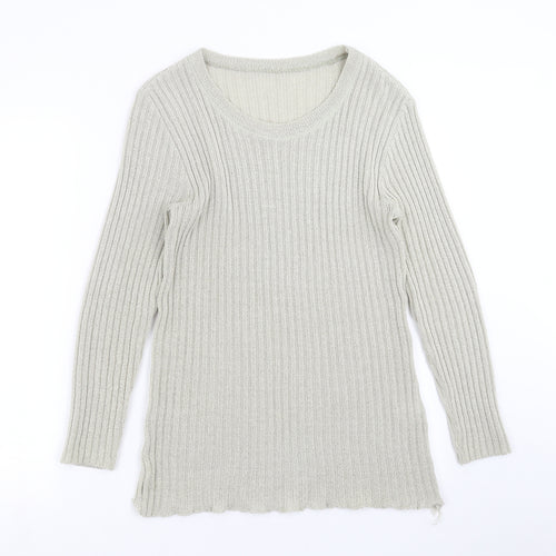LC Womens Beige Striped Knit Pullover Jumper Size 18
