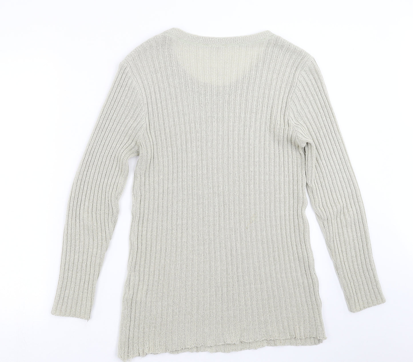 LC Womens Beige Striped Knit Pullover Jumper Size 18