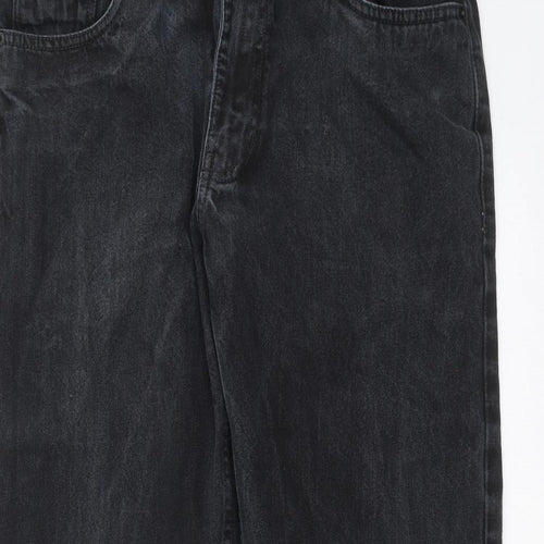 Easy Denim Womens Grey  Denim Straight Jeans Size 34 in L25 in