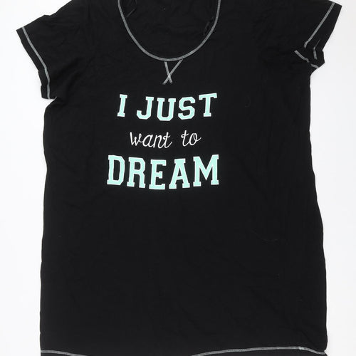 Yours Womens Black Solid  Top Nightshirt Size 30  - want to dream