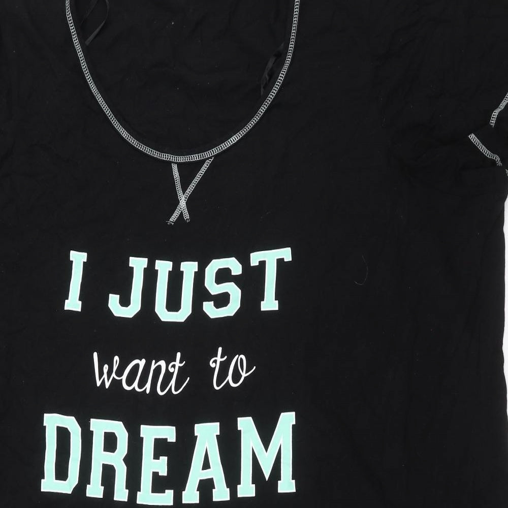 Yours Womens Black Solid  Top Nightshirt Size 30  - want to dream