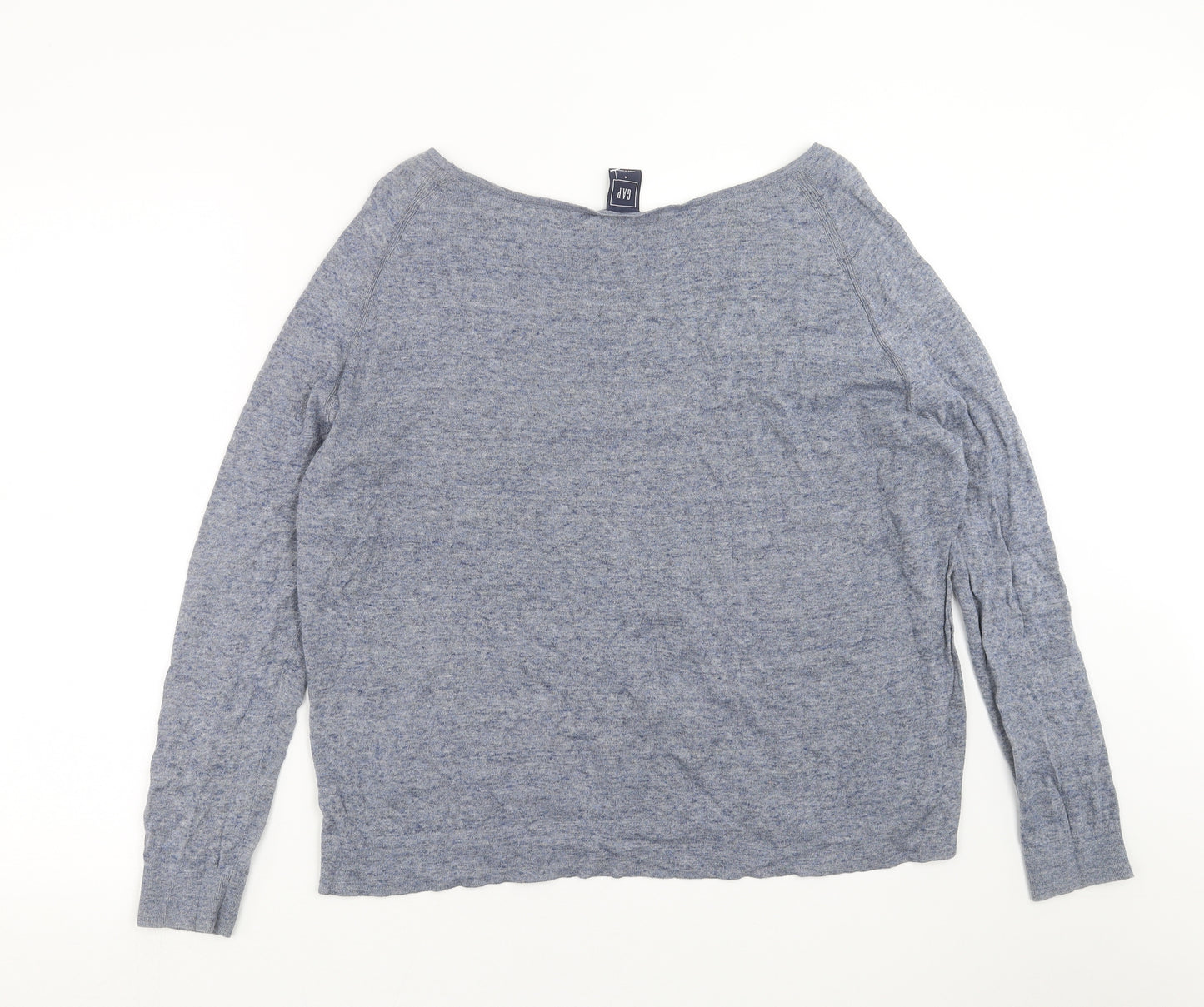 Gap Womens Blue  Knit Pullover Jumper Size M  - cut out dot pattern