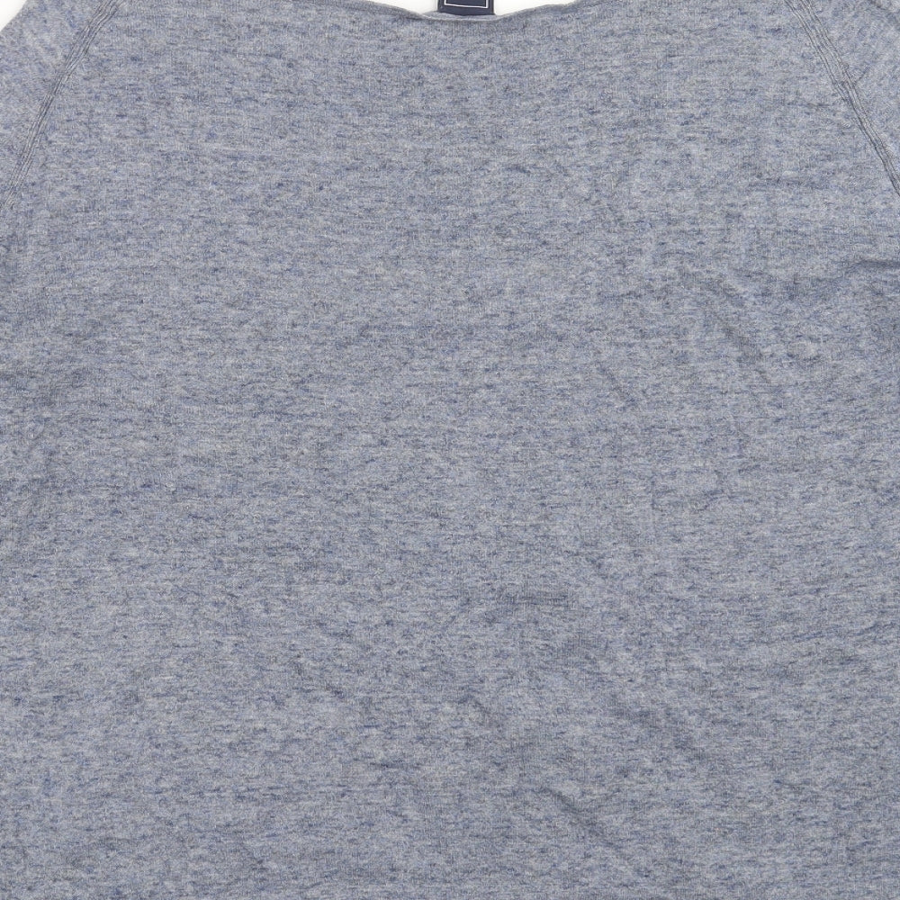 Gap Womens Blue  Knit Pullover Jumper Size M  - cut out dot pattern